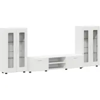 vidaXL Tv-meubelset FLORIN 3 st Wit Bewerkt hout