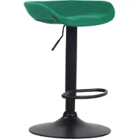 CLP Anaheim barkruk, vilten trompetvoet met voetsteun | Kleur: groen, frame: zwart