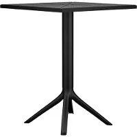 CLP Nuvela Tuintafel - Weerbestendig UV-Bestendig - Voor Balkon - Tuin - Terras - Binnengebruik - Compact - zwart