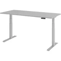 Hjh OFFICE PRO XDKB 19 S - Grijs 180 x 80 Tafelhoogte I Elektrisch in hoogte verstelbaar
