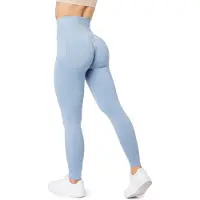 Bellivalini BLV-BLV50-255-LE Dames Leggings - Push Up - High Waist - Scrunch - Vrijetijdsbroek - Lang - Sport - Sporbroek - Yogabroek - Lichtgrijs - S