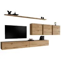 Meublorama Composition murale SWITCH VII zwevend tv-meubel in Wotan eiken design