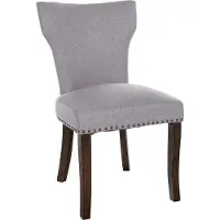 CLP Essstoel Zadar, bekleding: stof, kleur: grijs, frame: antiek donker