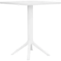 CLP Nuvela Tuintafel - Weerbestendig UV-Bestendig - Voor Balkon - Tuin - Terras - Binnengebruik - Compact - wit