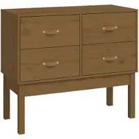 Syfax Wandkast 90x40x78 cm massief grenenhout honingbruin