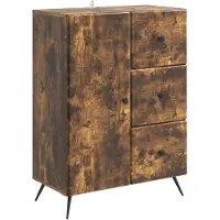 Syfax Dressoir Gerookt eiken 66 x 34,5 x 90 cm Bewerkt hout