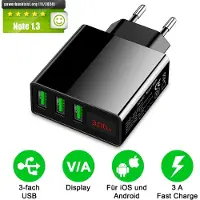 Eaxus met spanningsindicator, USB-lader, Zwart