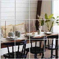 OEM 35 x 28 cm Muurspiegel - zelfklevend - spiegelt het hele lichaam - veelzijdig decoratie-element - geschikt voor badkamer, slaapkamer, woonkamer - en fitnessapparatuur