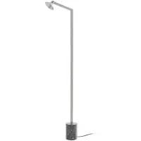 LUCANDE Vloerlampe , Steve, dimbare, Metallic, Woonkamer, Metaal, Modern