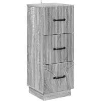 vidaXL Ladekast 33 x 34,5 x 87 cm Bewerkt hout Grijs sonoma