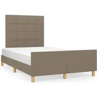 vidaXL Bedframe zonder matras 120x200 cm stof taupe