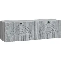 Syfax Wandbeugel TV-kast Grijs sonoma 98 x 31 x 30 cm Bewerkt hout
