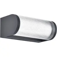 VIOKEF Wandlamp buiten Monaco, alu / grijs / zink, Aluminium, Modern, Wandlamp buiten