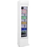 CombiSteel Drankenkoeling - Smal Model - 105L - Wit - +2°C/+10°C - Statisch + Ventilator - 360x422x1880mm - Horeca Koelkast