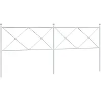 vidaXL Vervangend hoofdbord 200 cm metaal wit