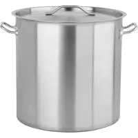 TRIZERATOP AUKŠTAS PUODELIS su NERŪDIJANČIO PLIENO DANGČIU, 45X45 71L, Pan + steelpan, Zilver