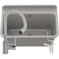 Granitan Utility Wasbak Large voor Garage Wasruimte Stookruimte met Sifon en Flexibele Kraan