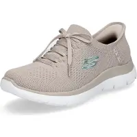 SKECHERS Sneakers laag donkerbeige / aqua