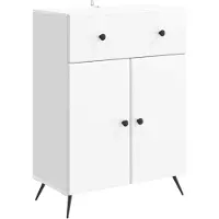 Syfax Dressoir Hoogglans Wit 66 x 34,5 x 90 cm Bewerkt hout