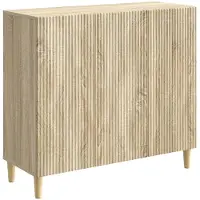 vidaXL Dressoir Sonoma Eiken 89 x 34,5 x 80 cm Bewerkt hout