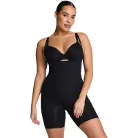Spanx SPANXsculpt GoFigure Open Bust Midthigh Bodysuit - Kleur Zwart - Maat XXL