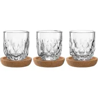 Leonardo GOCCE Espresso glas 60ml met onderzetter - set/6
