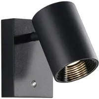 VIOKEF Wandlamp Melina, dimbaar, zwart, Woon-/ Eetkamer, Aluminium, Modern, wandlamp