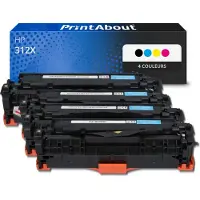 PrintAbout Toner 312X (CF380X) Zwart Hoge capaciteit geschikt voor HP