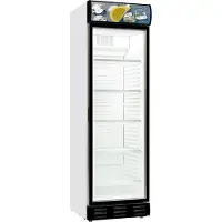 CombiSteel Drankenkoeling - 382L - Wit/Zwart - +4°C/+10°C - Statisch + Ventilator - Scharnier Links - 595x650x2000mm - Horeca Koelkast