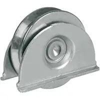 Nobrand Wiel met zijsteun voor poorten, neusbreedte 80 mm