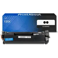 PrintAbout Toner 135X (W1350+1350X) Zwart Multipack Hoge capaciteit geschikt voor HP