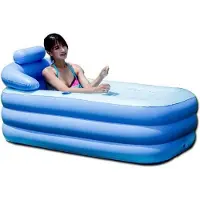 Markenlos Inflatable bad voor volwassenen met een opvouwbaar systeem en een antislip oppervlak