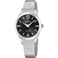 Festina Kwartshorloge Grace Polshorloge, dameshorloge, Swiss Made, roestvrijstalen armband, saffierglas