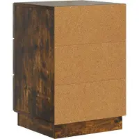 vidaXL Nachtkastje Gerookt eiken 43 x 41 x 63,5 cm Bewerkt hout