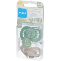 Mam Fopspeen Original Pure Siliconen 6+ Maanden Peppermint & Cotton | 2 stuks
