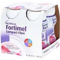 Nutricia Fortimel Compact Fiber 2.4 kcal/ml Aardbeiensmaak | 4 x 125 ml