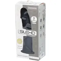 Silexd - Dual Density siliconen Zwarte dildo - 22.8