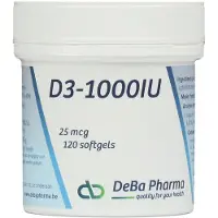 Deba Pharma D3-1000 25mcg 120 St Zachte capsules