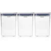 Oxo Pop 2,0 Set 1,1l Square Voedselcontainer 3 Eenheden