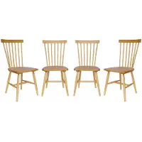 Sweeek Hevea houten stoel (set van 4) Naturel