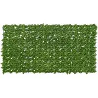vidaXL Balkonscherm met bladeren Groen en Geel 200 x 100 cm