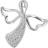 Akzent dames hanger "Fria" aus 925 Sterlingzilver, gerhodineerd, duurzaam