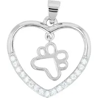 Akzent dames hanger "Kuma" van 925 Sterlingzilver, gerhodineerd, duurzaam