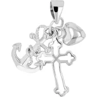 Akzent dames hanger "Aviana" van 925 Sterlingzilver, gerhodineerd, duurzaam