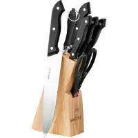 KINGHOFF 3444 - Messenset Messenblok rvs - 8 delig