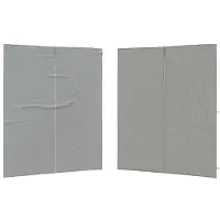 vidaXL Party Tent Zijwand 2 pcs Lichtgrijs 200 x 195 cm PE en staal