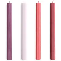HAY Kaars Hexagon Candle Reds And Bordeaux (Set van 4)