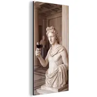 MuchoWow Aluminium schilderij 80x160 cm - Wanddecoratie metaal - Klassiek - Marmer - Wijn - Metalen muurdecoratie woonkamer - Decoratie industrieel - Foto op dibond - Industriële accessoires slaapkamer