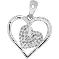 Akzent dames hanger "Weston" aus 925 Sterlingzilver, gerhodineerd, duurzaam