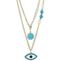 Akzent dames ketting met hanger "Eldern" met hanger 925 zilver - dames halsketting - verguld